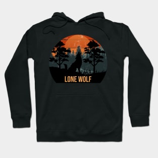 Lone wolf howling in the forest Hoodie